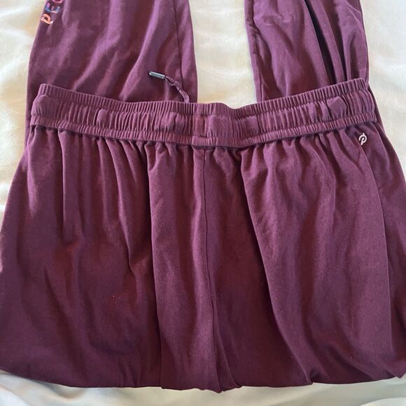 Peloton | Women's Drawstring Activewear Jogger Sweat Pants Burgundy | Large - Picture 9 of 9